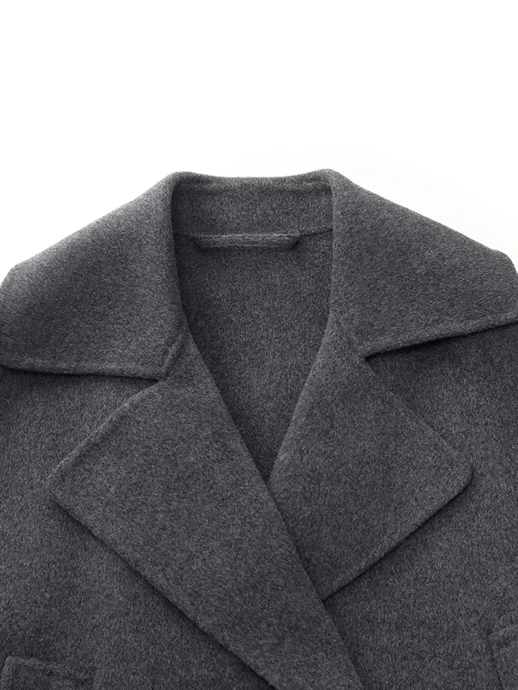 100% Wool Lapel Unisex Short Coat