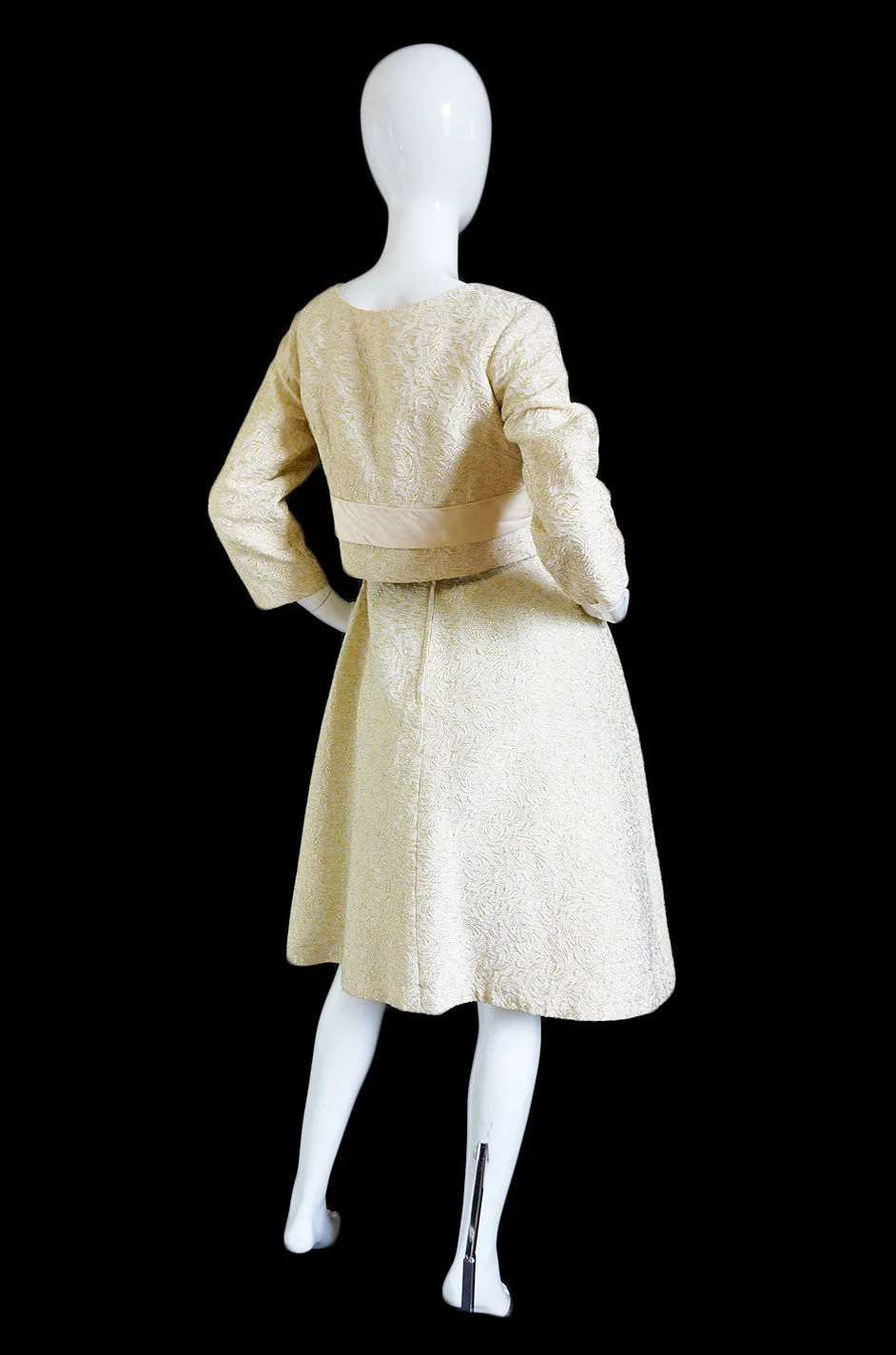 1950s Gold & Cream Metallic Dinner Suit