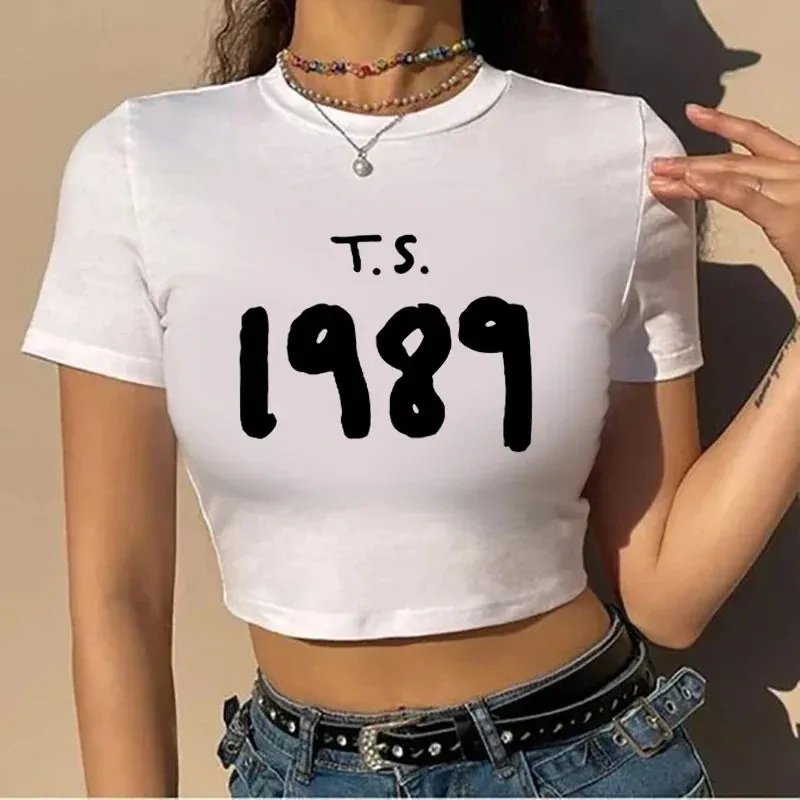 1989 Y2k Custom Crop Top Music Fans Grunge Crop Top