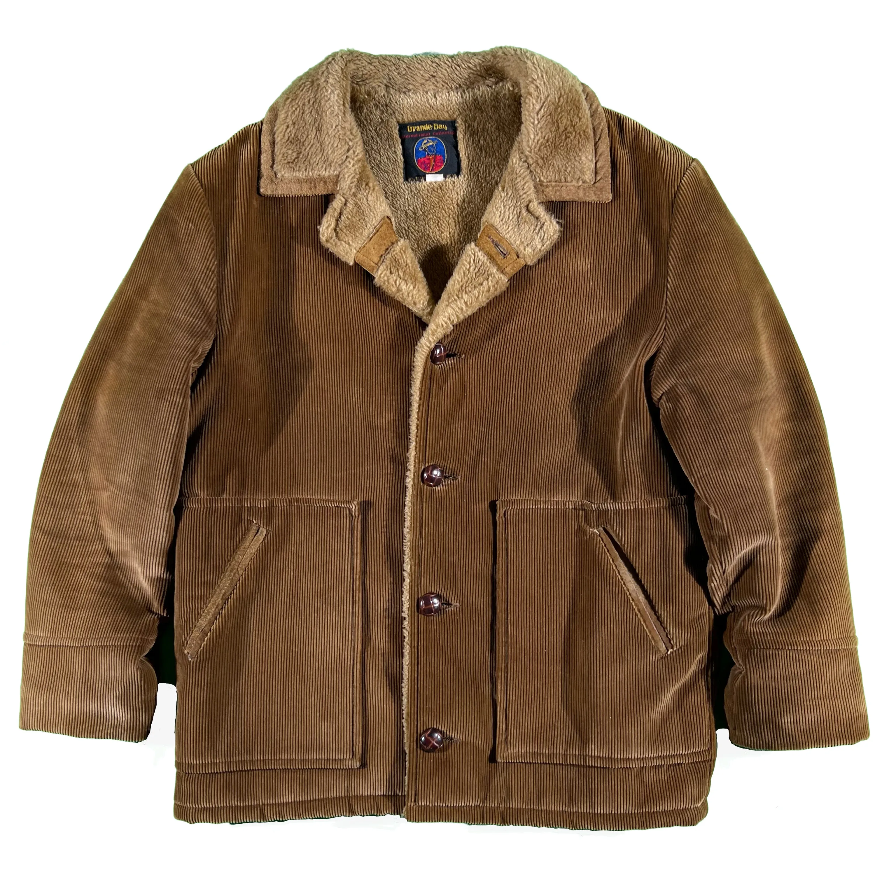 60s Sherpa Lined Corduroy Jacket- XL