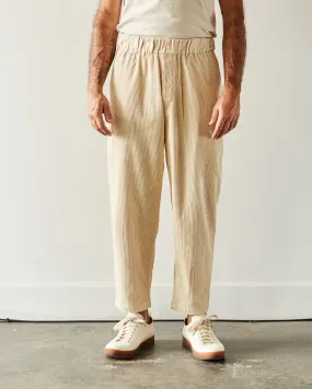 7115 Unisex Corduroy Elastic Pull-Up Trouser, Antique White