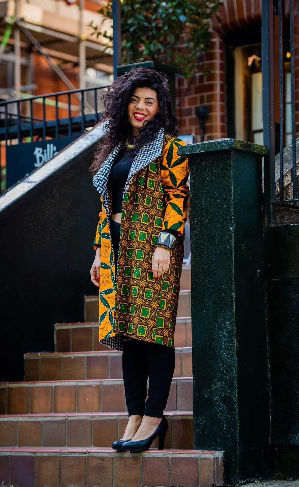 Adaku Embellished African Print Kimono Jacket