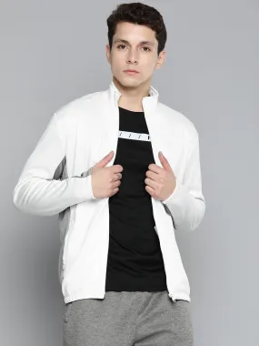 Alcis Men White Solid Running Sporty Jacket