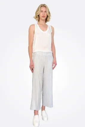 Alex Pant - Grey Blue Stripe