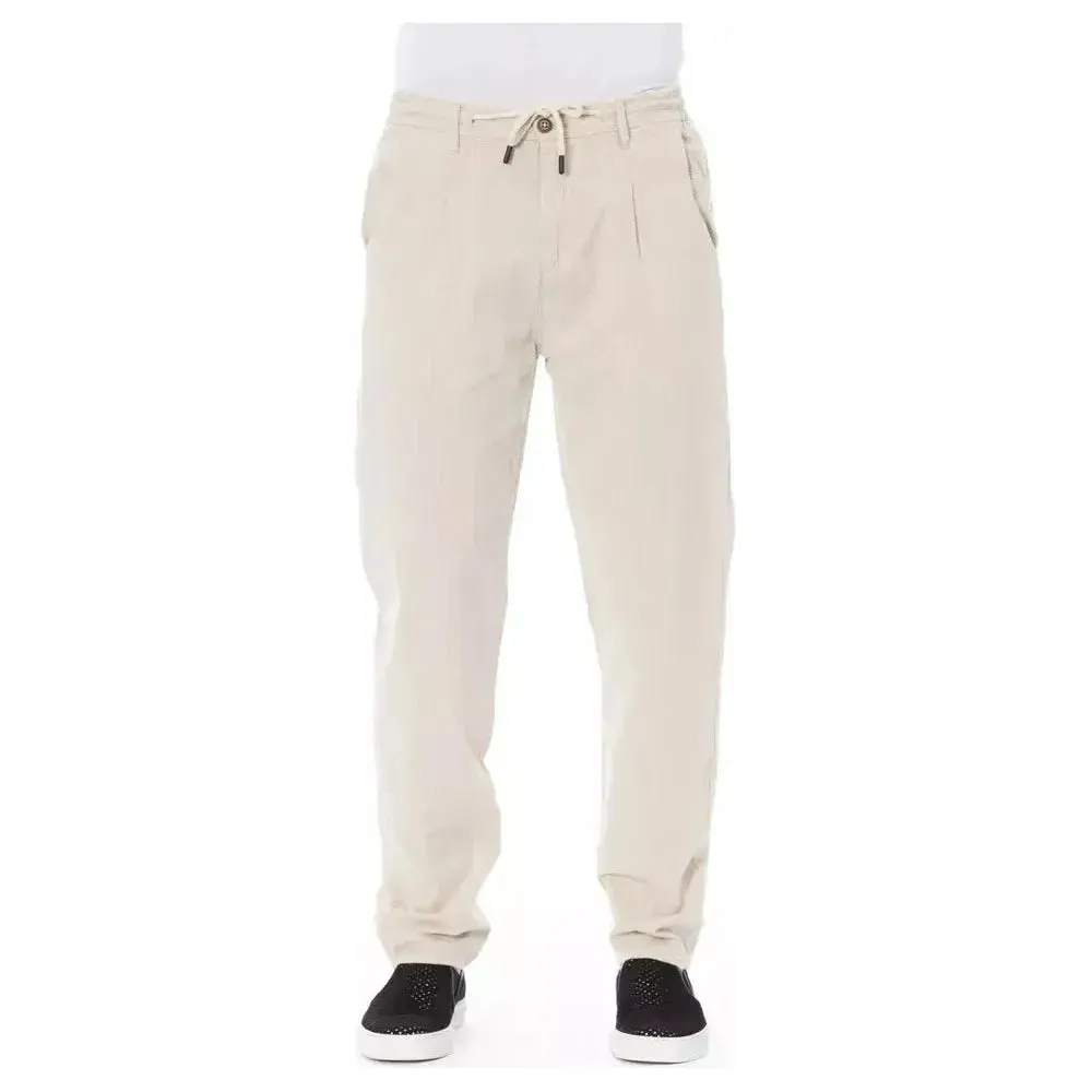 Baldinini Trend Beige Cotton Men Chino Pants