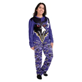 Baltimore Ravens NFL Womens Poe Mascot Pajamas