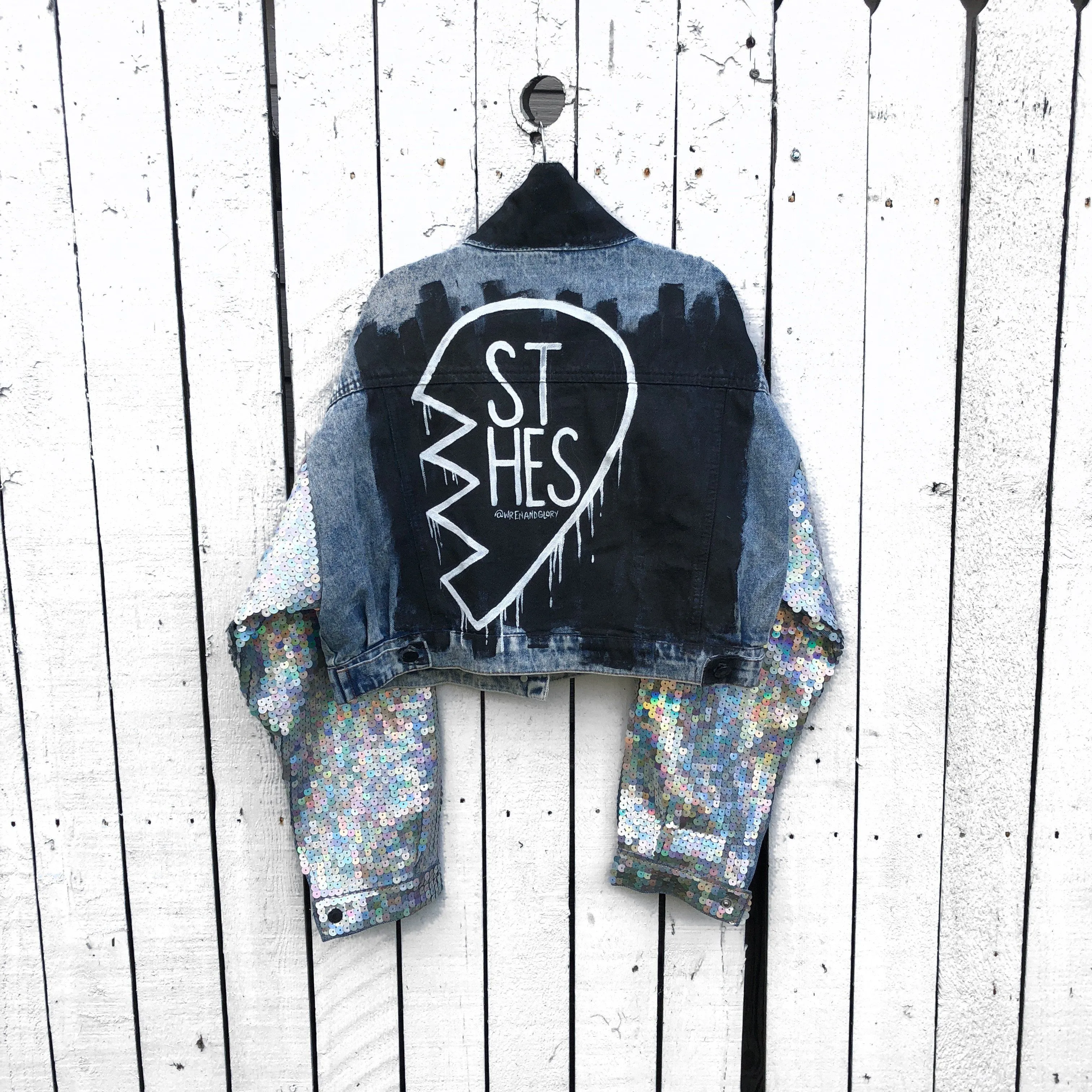 'BEST B*TCH' DENIM JACKET SET