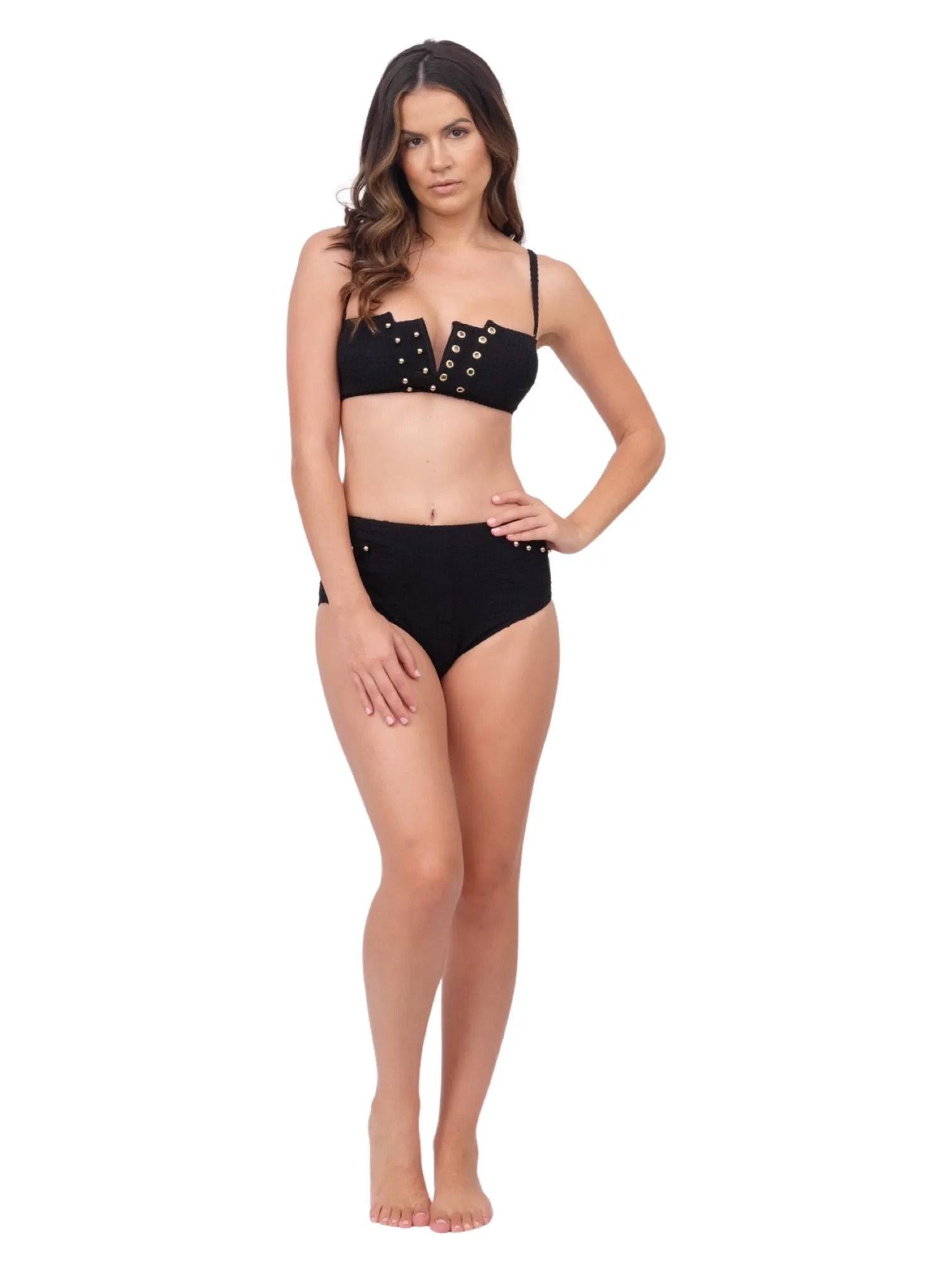 Black High Waist Wendy Bikini Bottoms