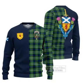 Blackadder Tartan Ugly Sweater with Scottish Lion Royal Arm Half Style