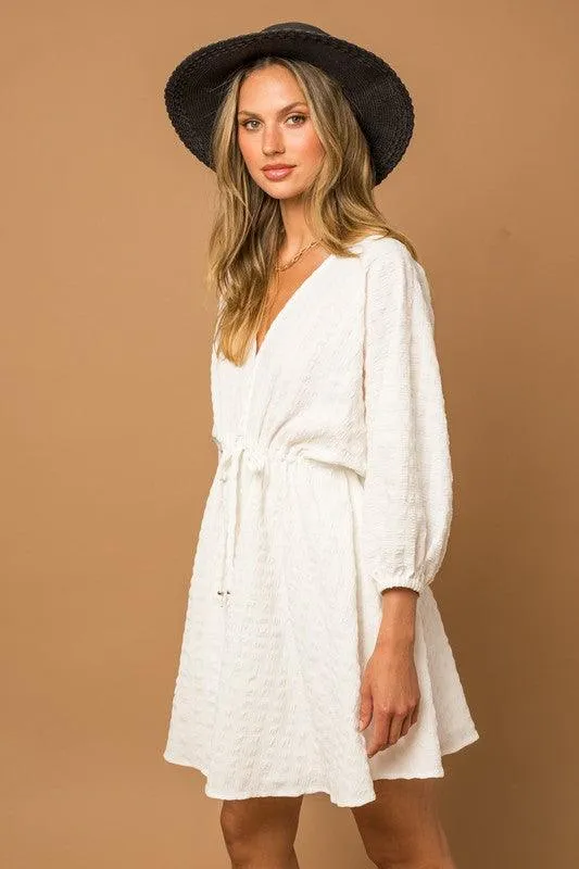 Blouson Batwing Dress