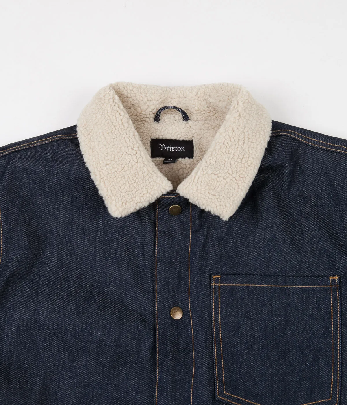 Brixton Yard Sherpa Denim Jacket - Raw Indigo