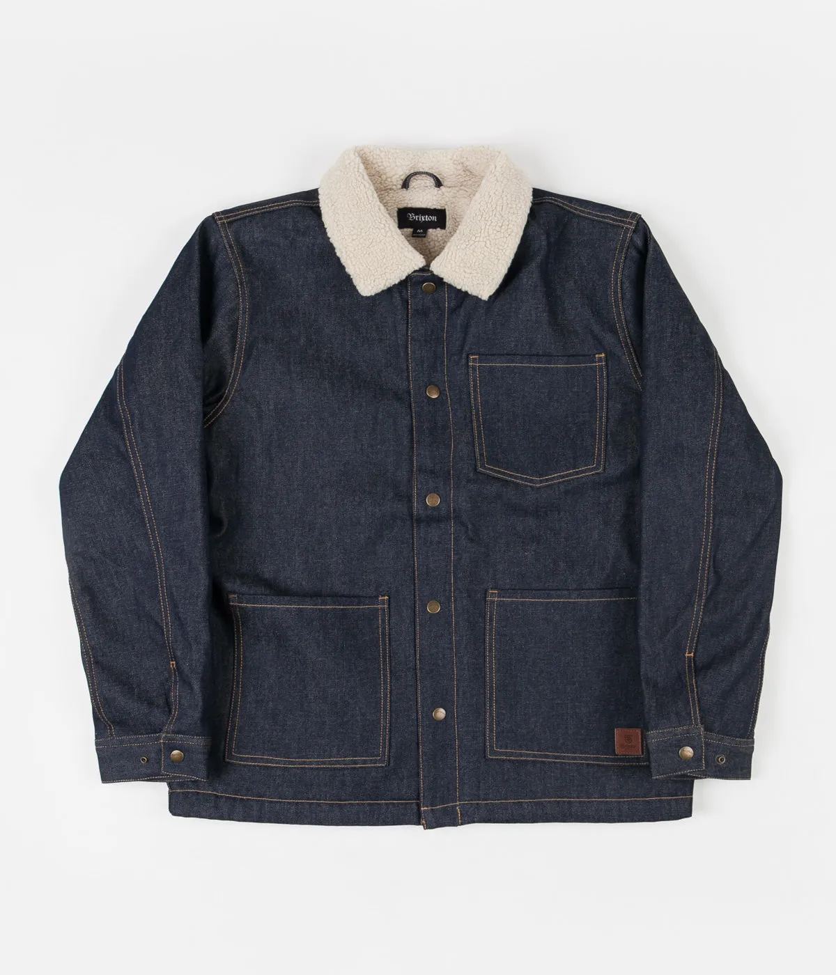 Brixton Yard Sherpa Denim Jacket - Raw Indigo