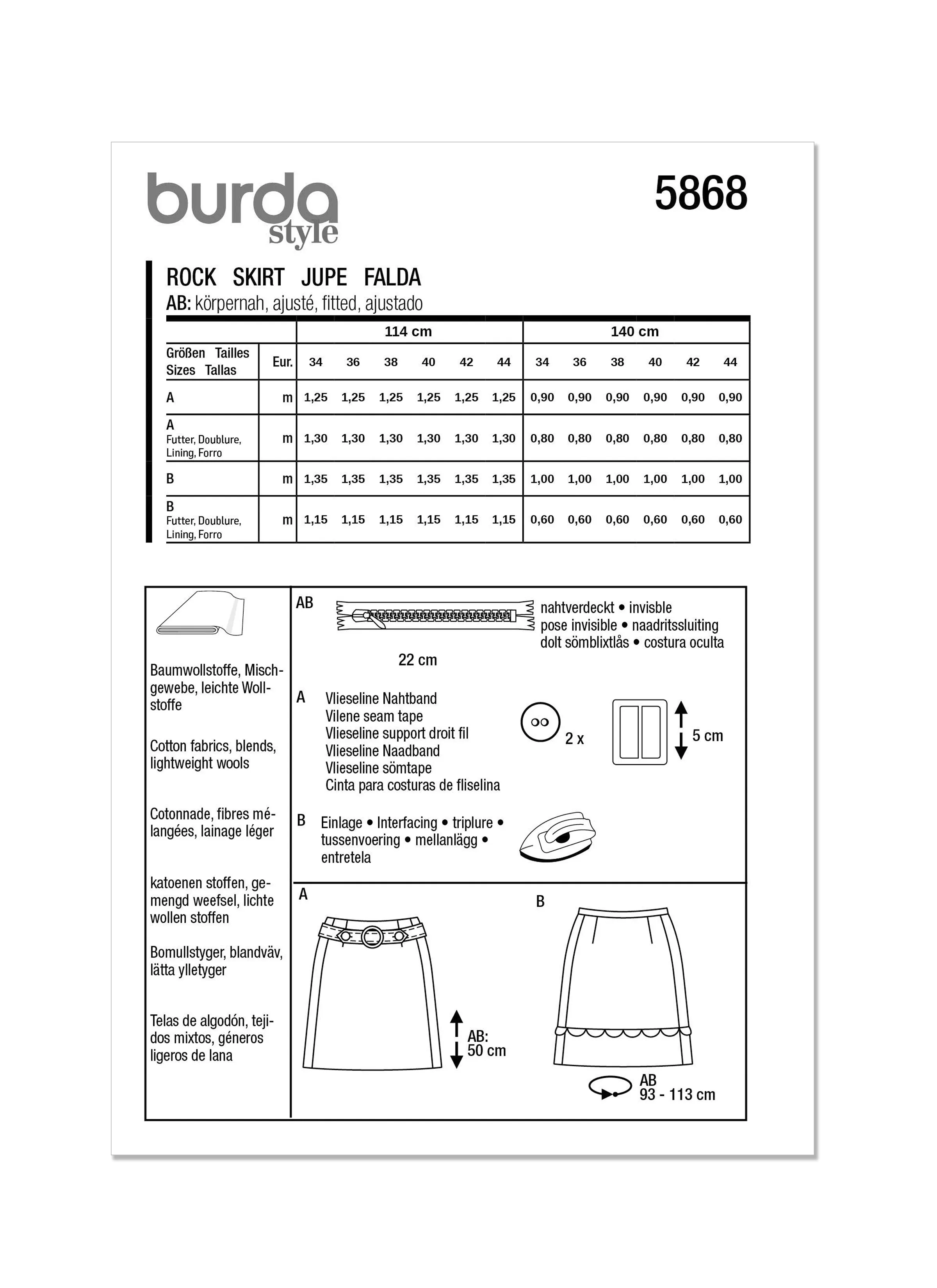 Burda Skirt 5868