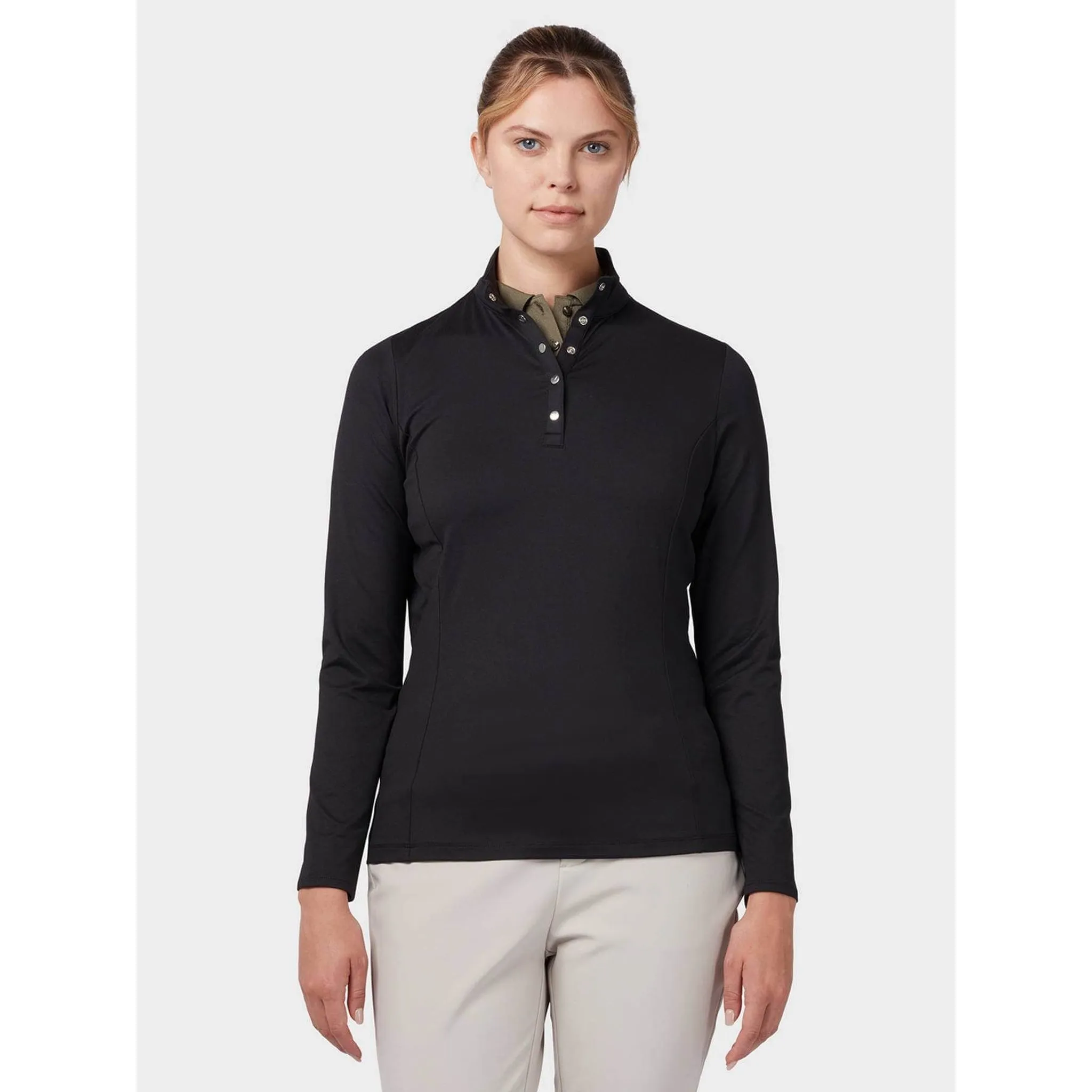 Callaway Thermal Fleece Jersey Langarm-Polo Damen