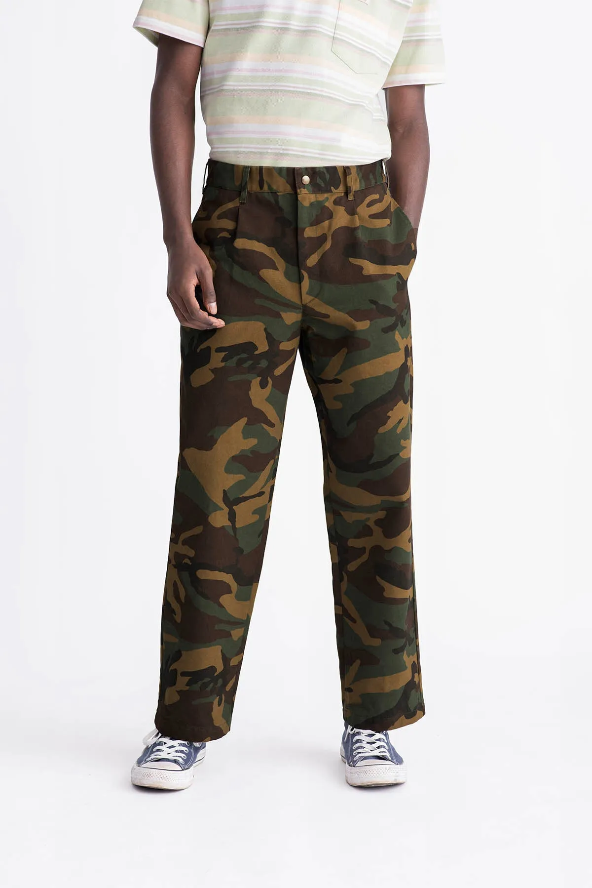 Camo Single-Pleat Pant