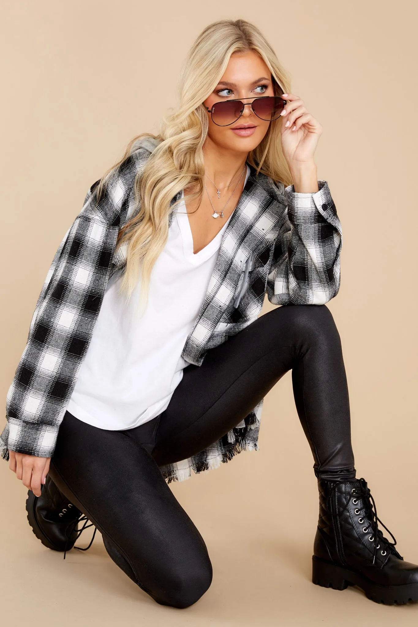 Campfire Evenings Black Multi Plaid Jacket