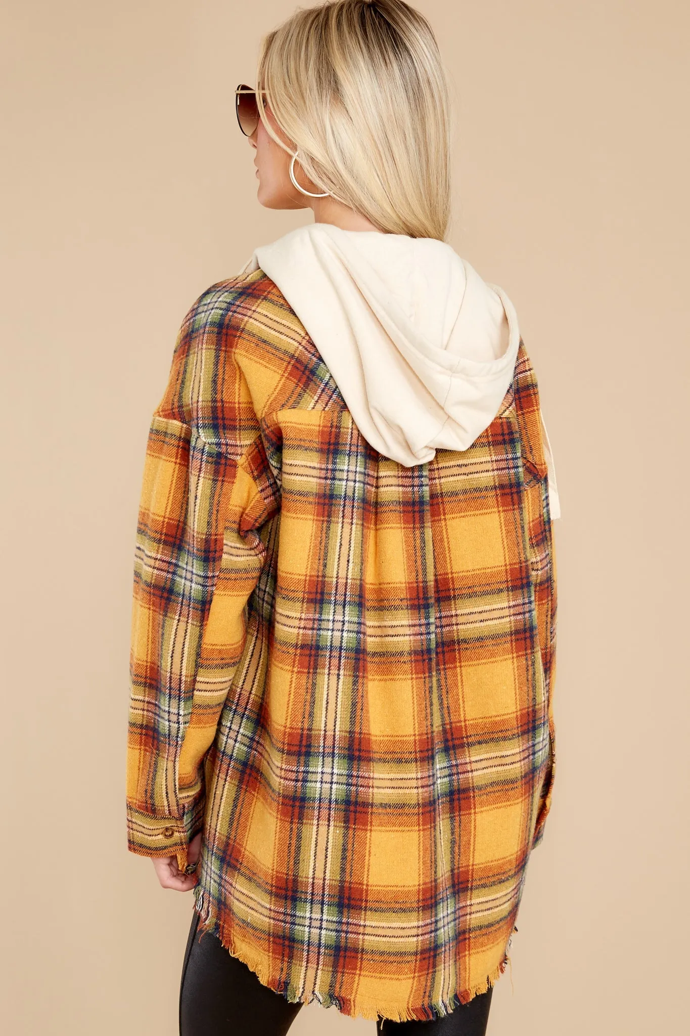 Campfire Evenings Mustard Multi Plaid Jacket