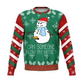 Can Someone Blow My Nose? Dank Ugly Christmas Sweater