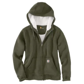 'Carhartt' Women's Clarksburg Sherpa-lined Full Zip Hoodie - Basil Heather