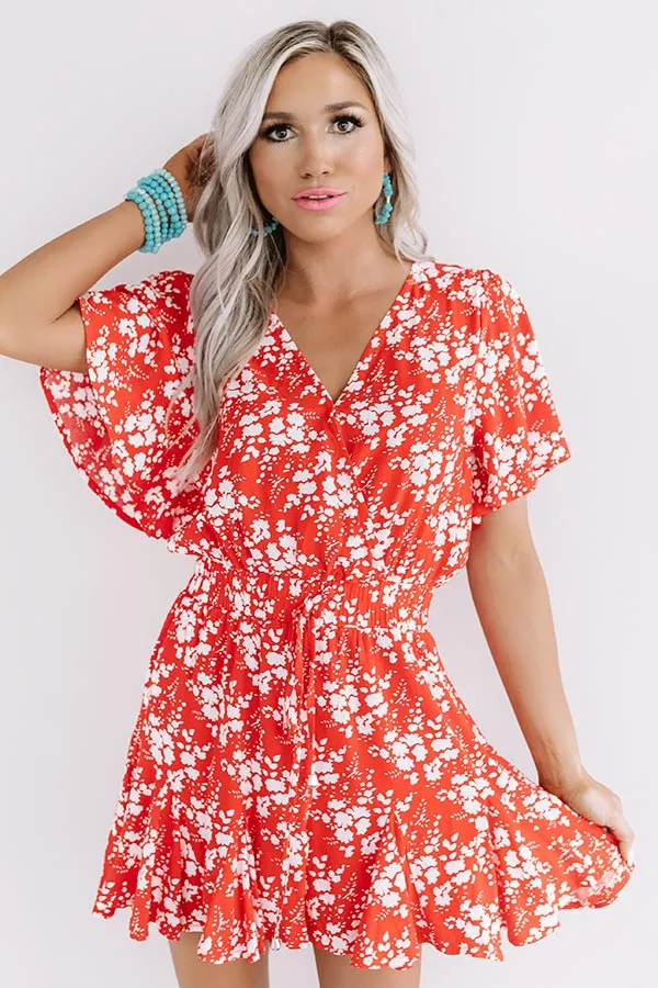 Cocktails And Cabanas Romper In Red