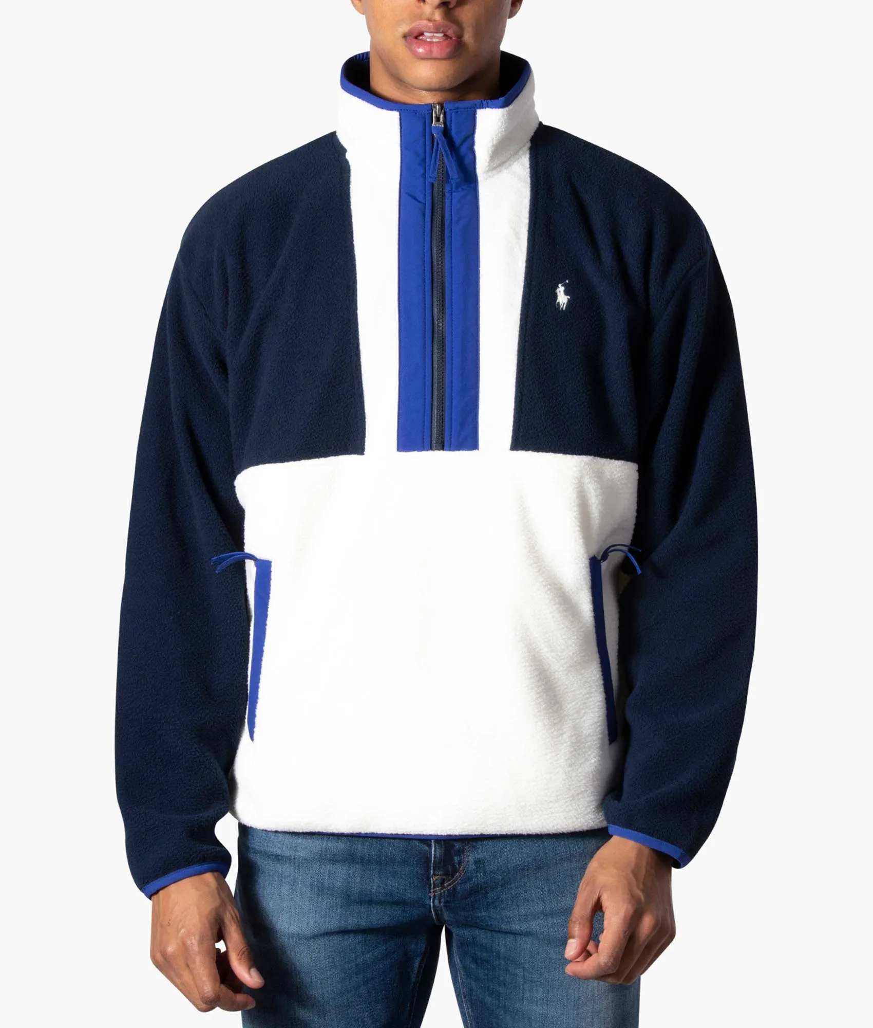 Colour-Blocked Fleece Pullover