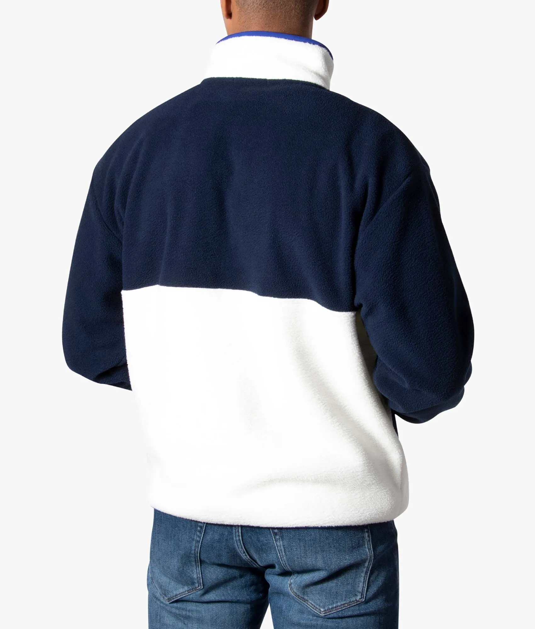 Colour-Blocked Fleece Pullover