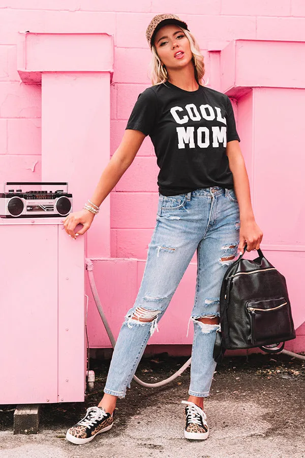 Cool Mom Shift Tee in Black