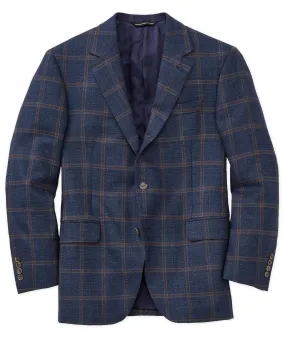 Coppley Two-Button Side Vent Windowpane Plaid Sport Coat