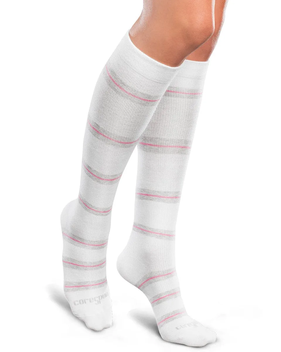 Core-Spun by Therafirm Patterned Trendsetter Socks for Men & Women 10-15mmHg