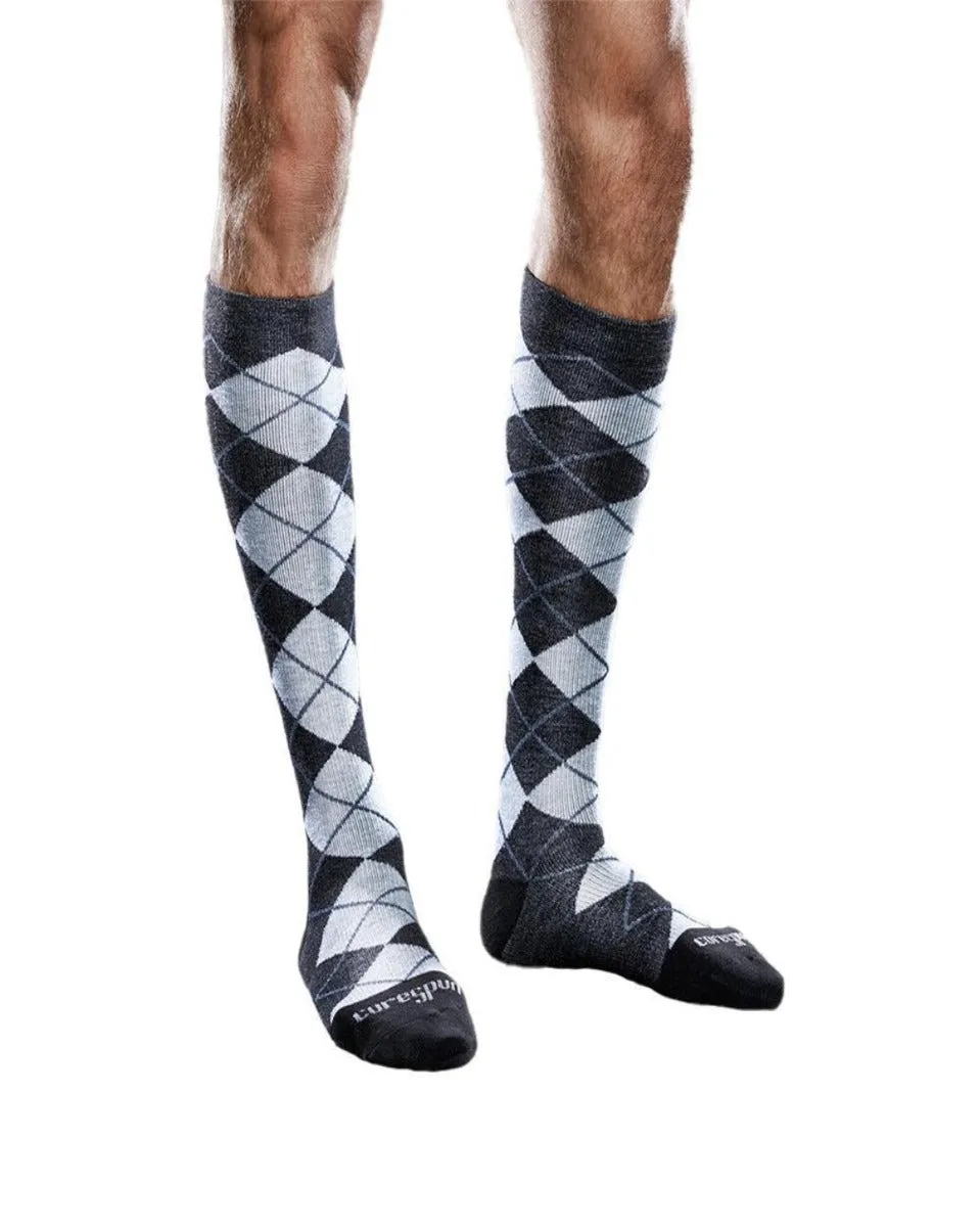 Core-Spun by Therafirm Patterned Trendsetter Socks for Men & Women 10-15mmHg