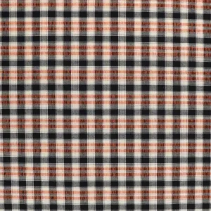 Cotton Seersucker - Yarn Dyed Metallic Copper   Black Check