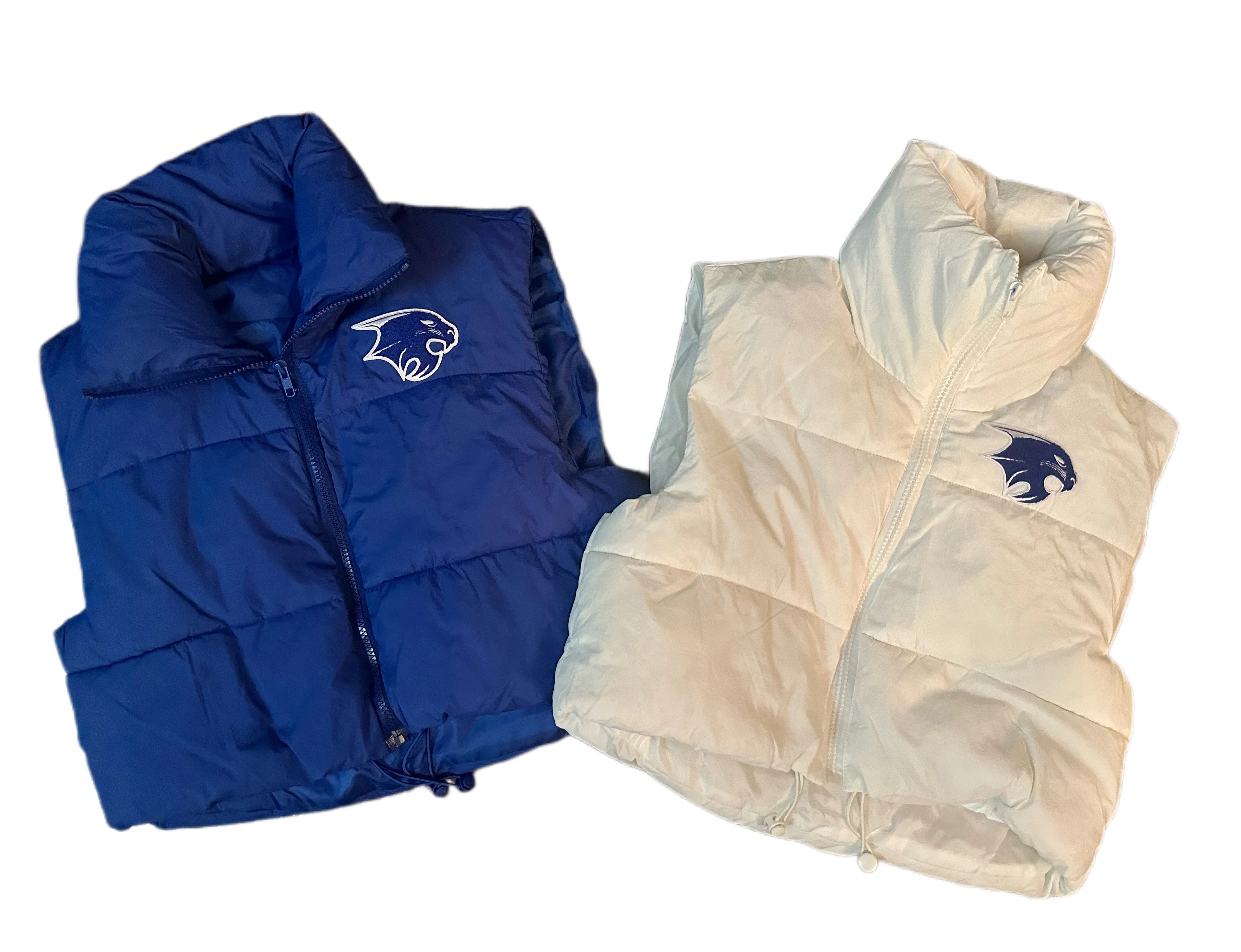 Cropped Puffer Bobcat Vest (Various Colors)