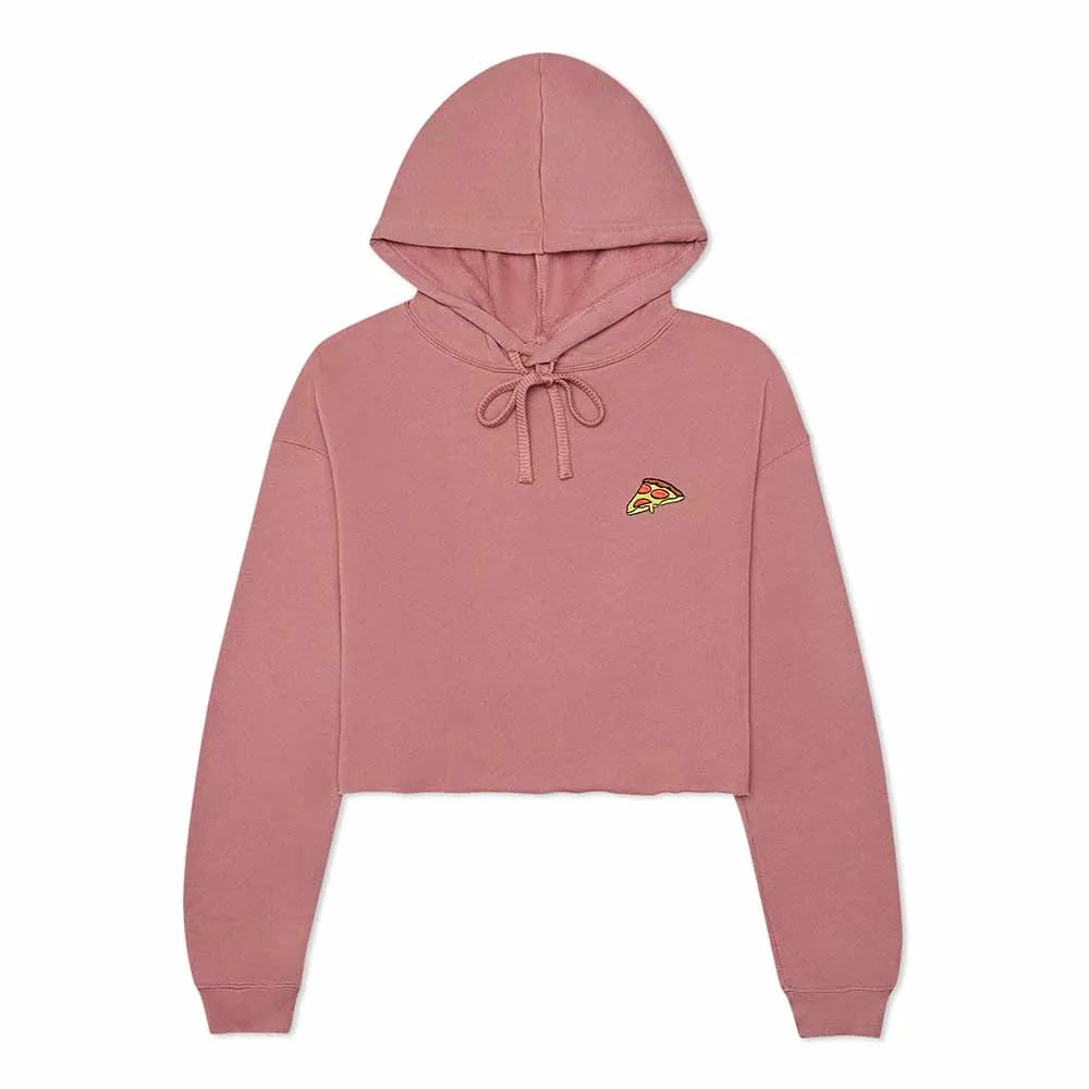 Dalix Pizza Cropped Hoodie