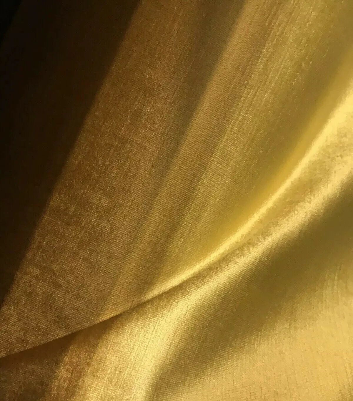 Designer Antique Inspired Velvet Fabric - Golden Yellow - Upholstery