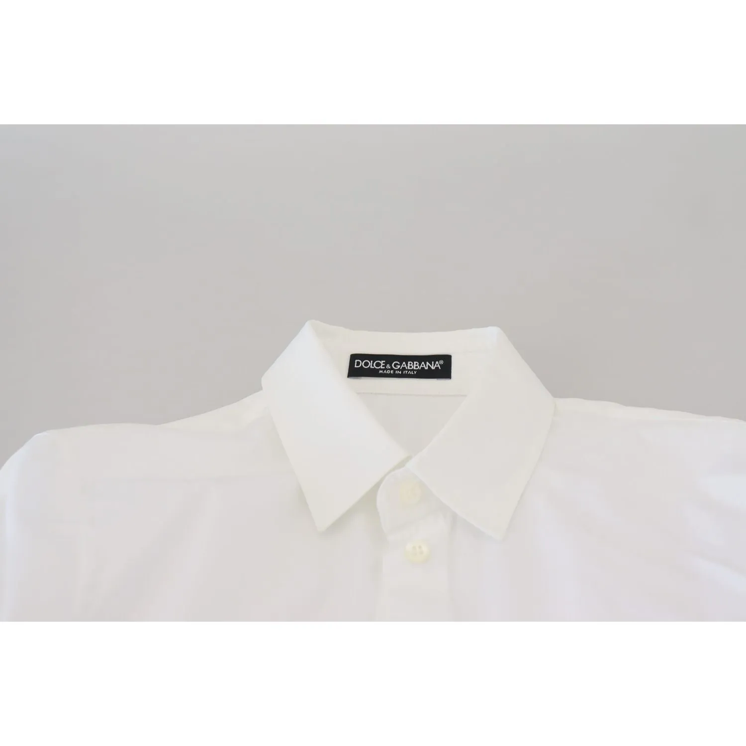 Dolce & Gabbana Elegant White Cotton Button-Up Top