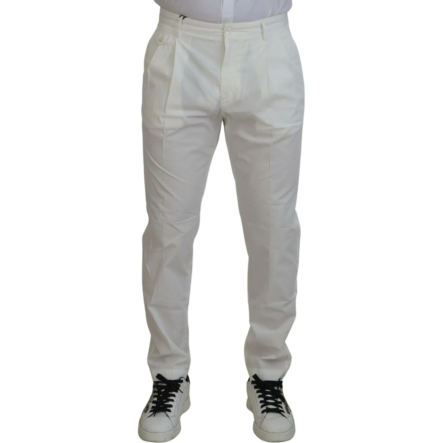 Dolce & Gabbana Elegant White Cotton Chino Pants