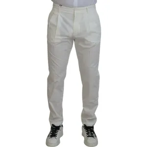 Dolce & Gabbana Elegant White Cotton Chino Pants