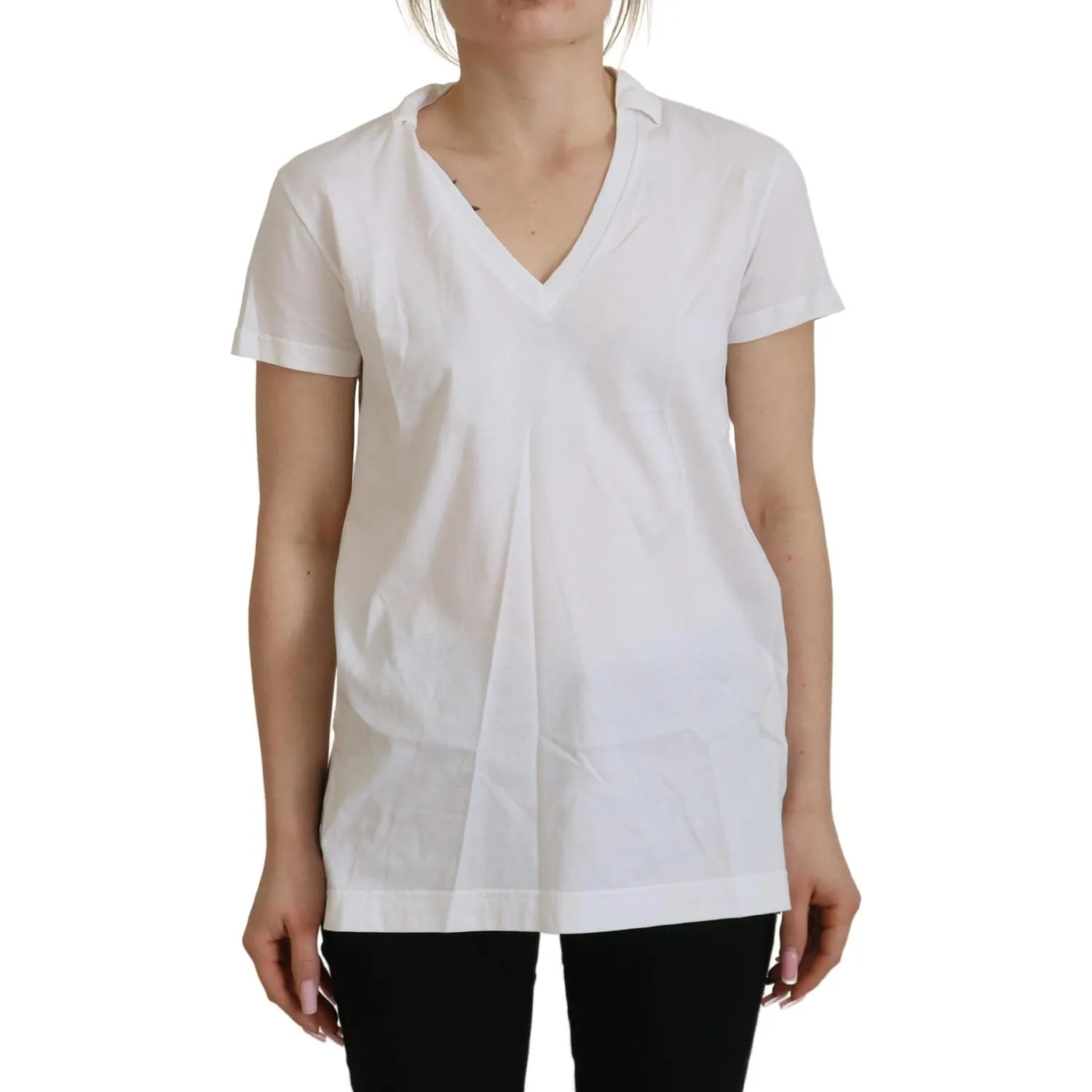 Dolce & Gabbana Elegant White Cotton Top Tee