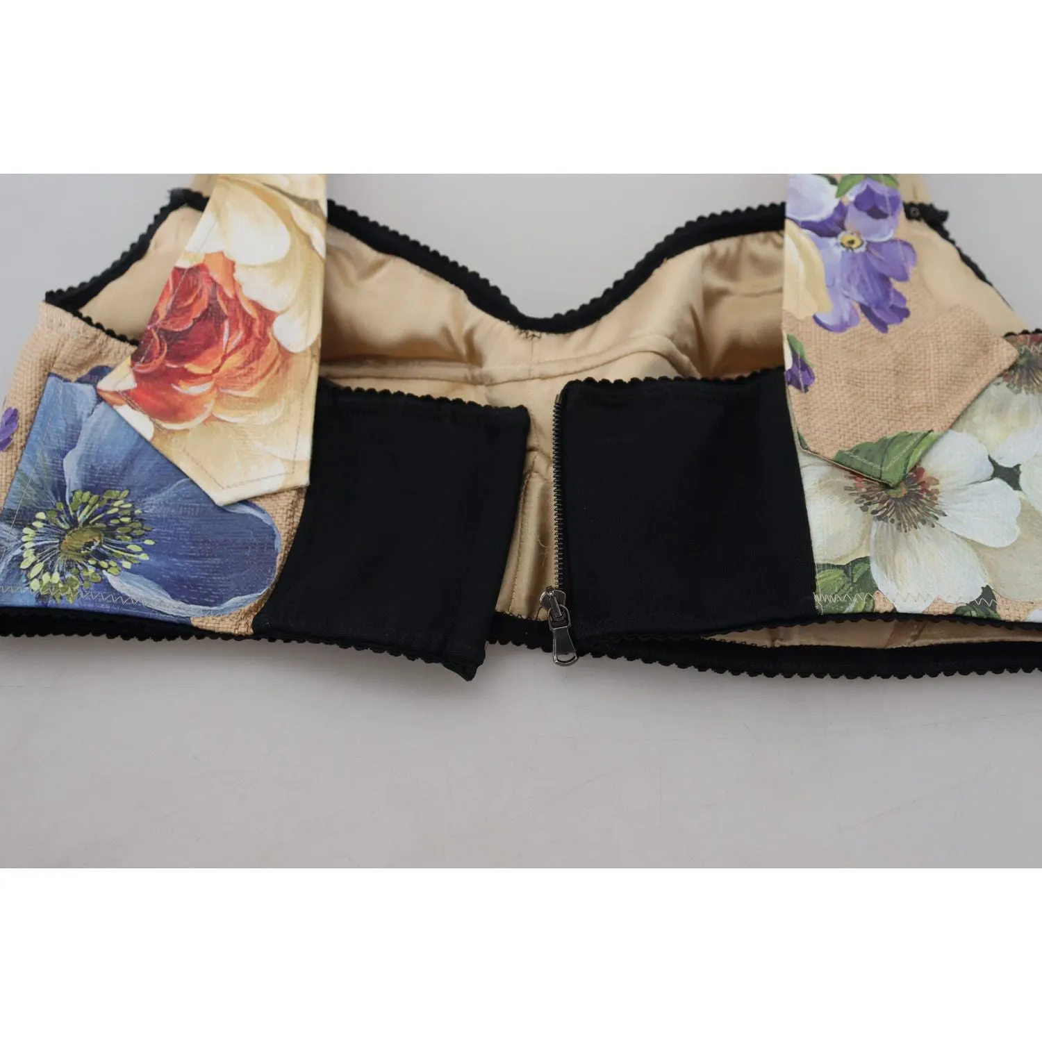 Dolce & Gabbana Floral Print Bustier Crop Top