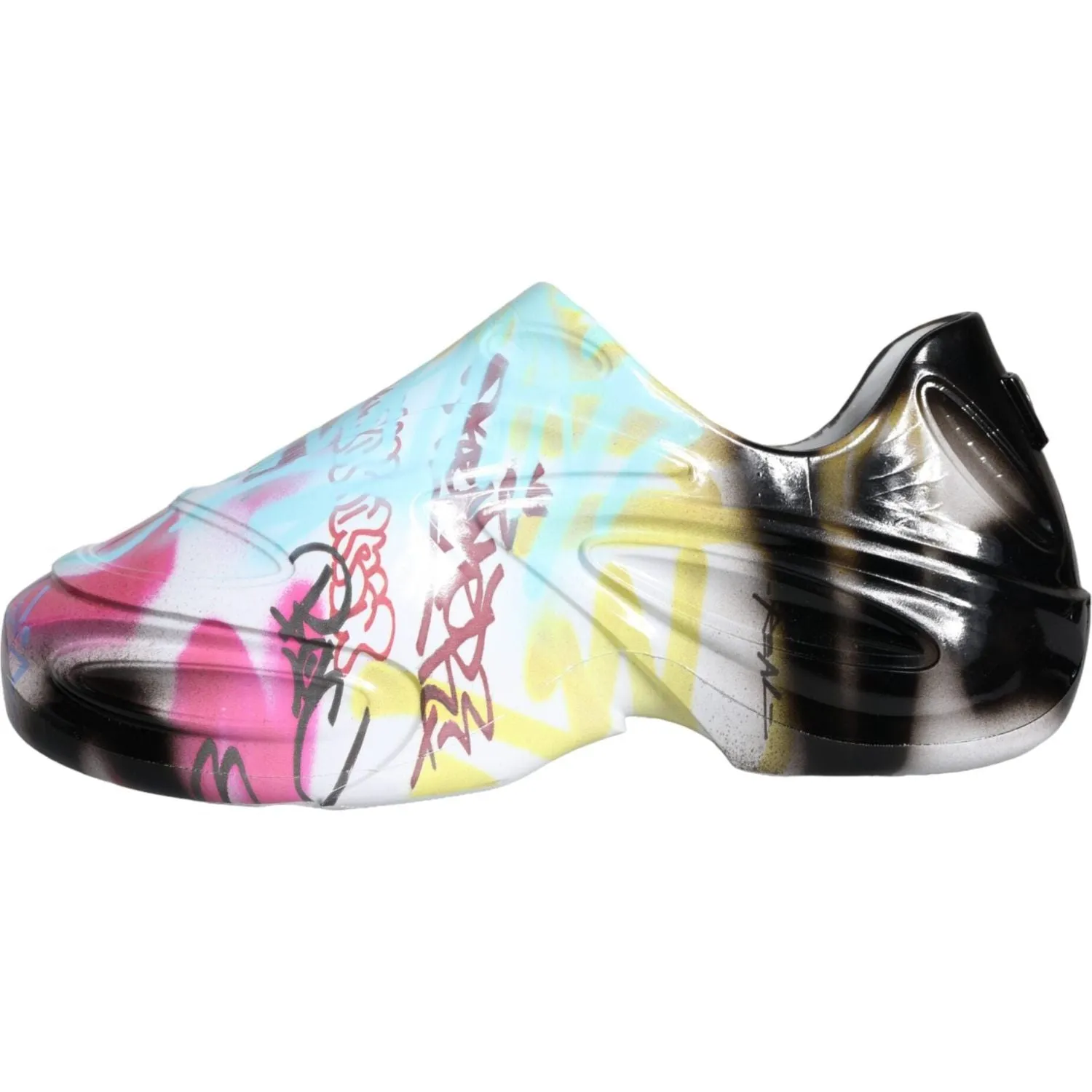 Dolce & Gabbana Multicolor Graffiti Rubber Low Top Sneakers Shoes