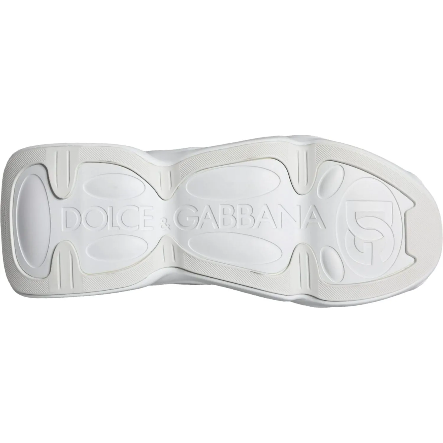 Dolce & Gabbana White Black Slip On Wave Socks Sneakers Shoes