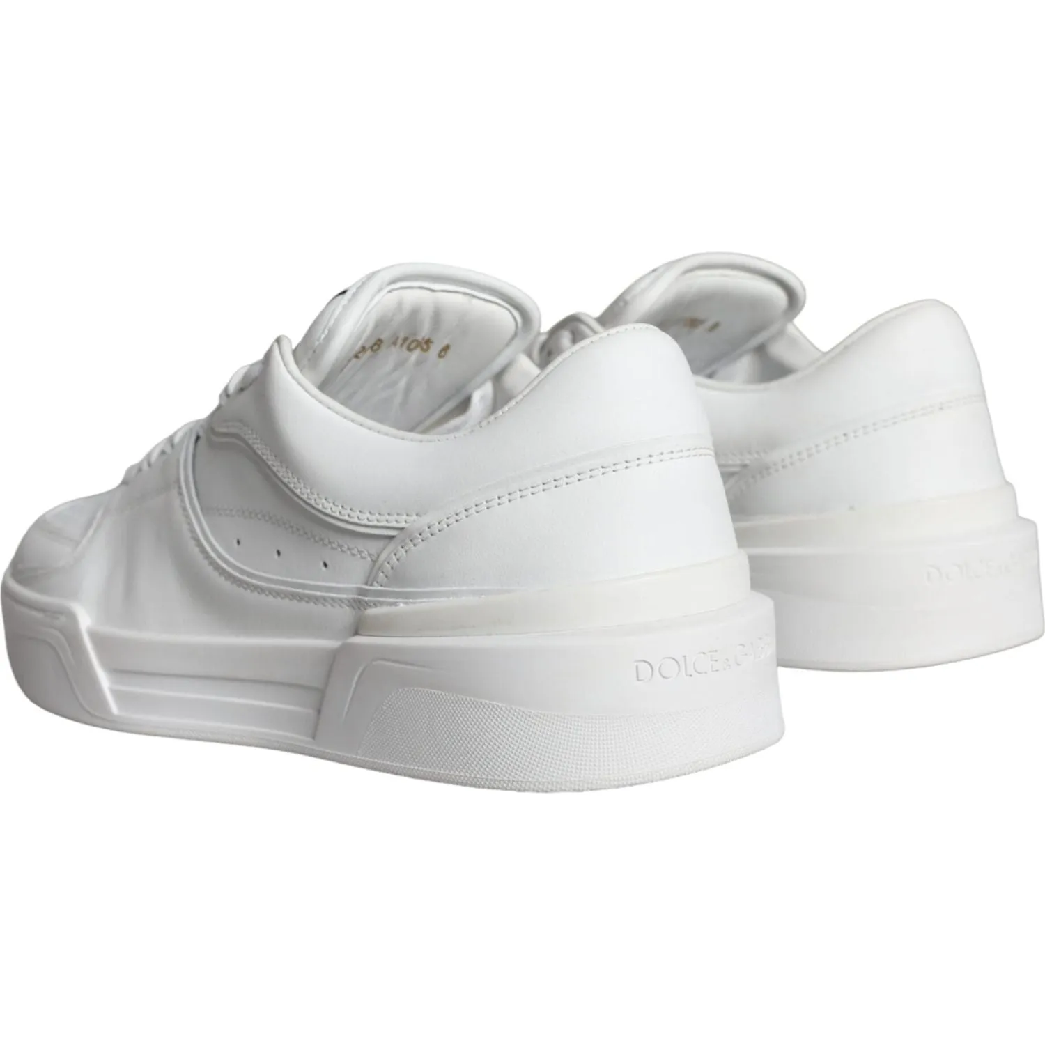 Dolce & Gabbana White Miami Leather Low Top Sneakers Shoes