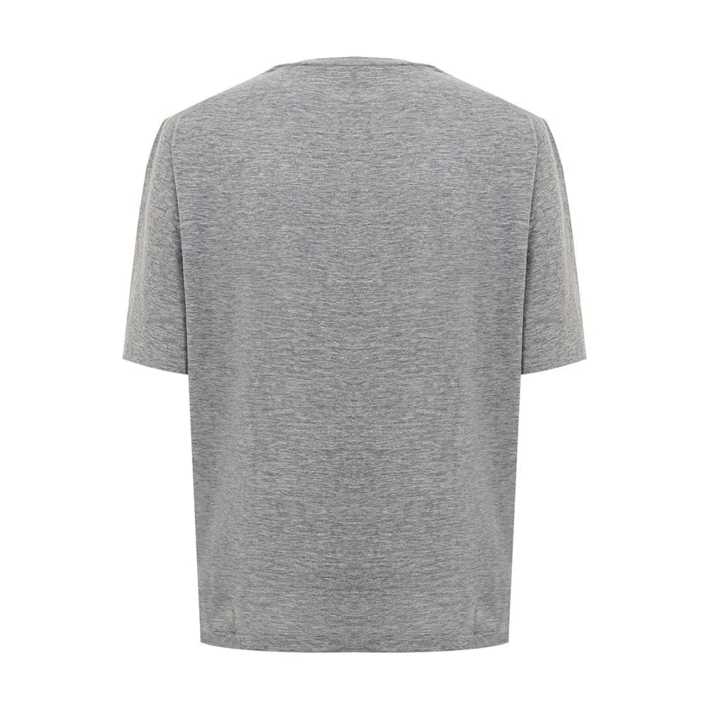 Dsquared² Chic Gray Cotton Tee for the Modern Woman