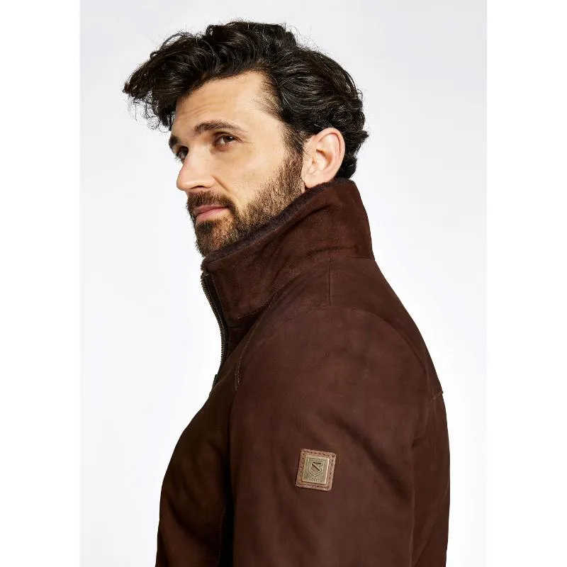 Dubarry Merriman Sherpa Lined Mens Leather Jacket - Walnut