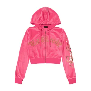 ED HARDY Tattoo Eagle Y2K Velour Hoodie