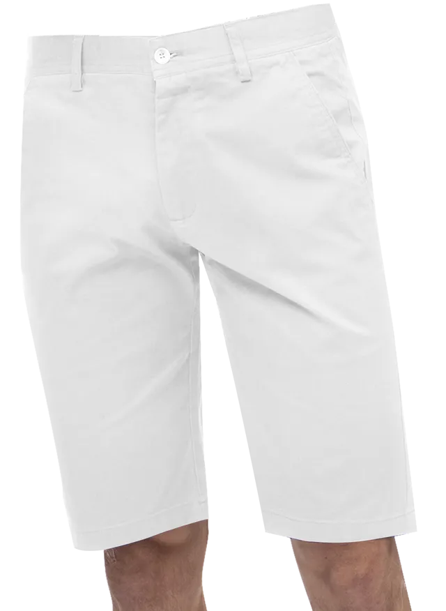 EJ Samuel White Chino Short Pants CHS01