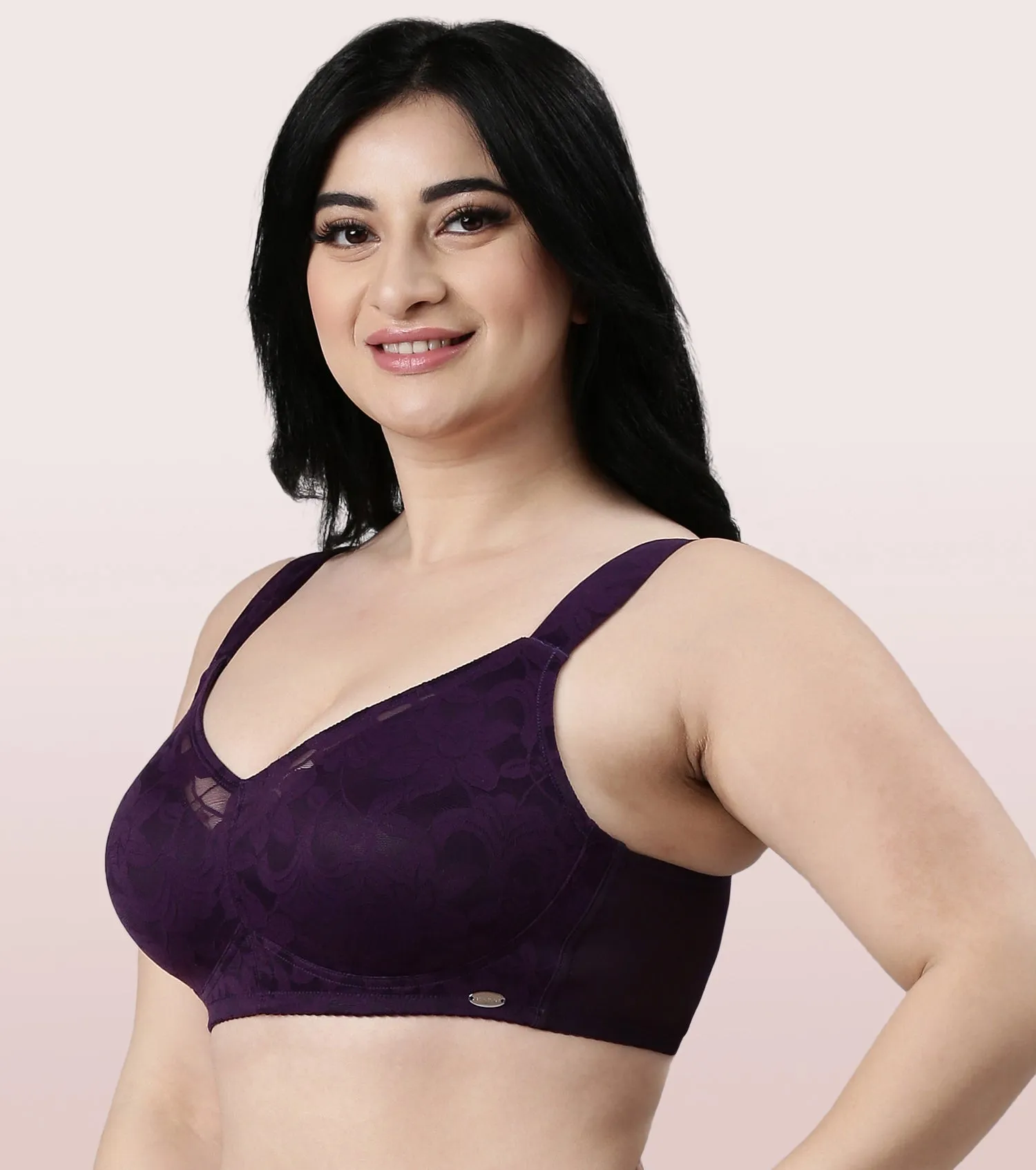 Enamor Body Transform F122 Smooth and Ultra Light Curve Super Support Bra for Women- Full Coverage, Non Padded and Wirefree