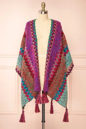 Eota | Multicoloured Poncho w/ Patterns