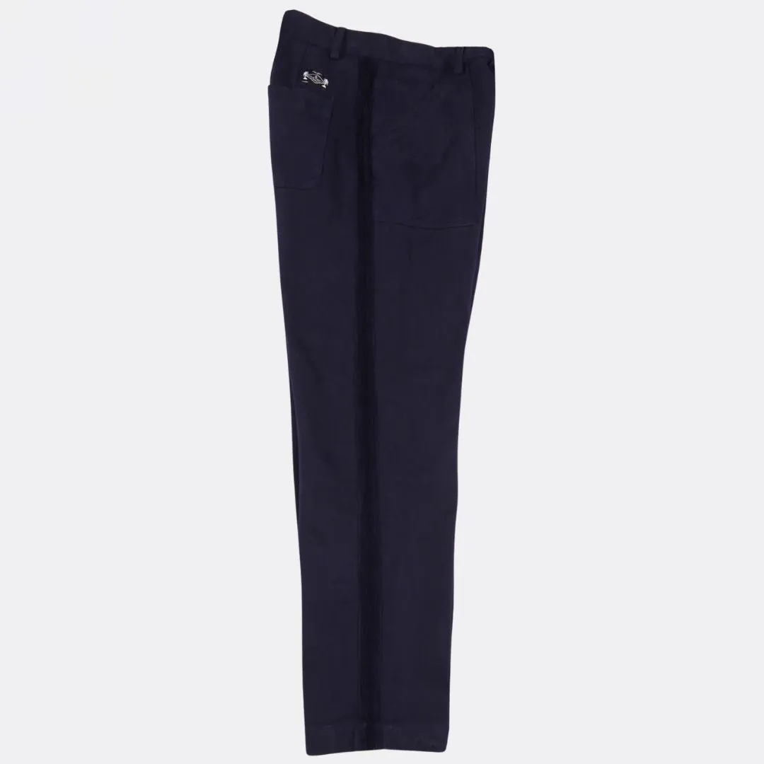 Fatigue Pant with Velvet Stripe (Navy)