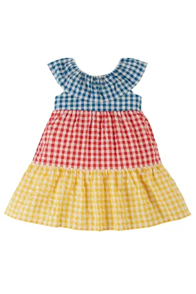 Frugi Nina Ruffle Dress Hotch Potch Check